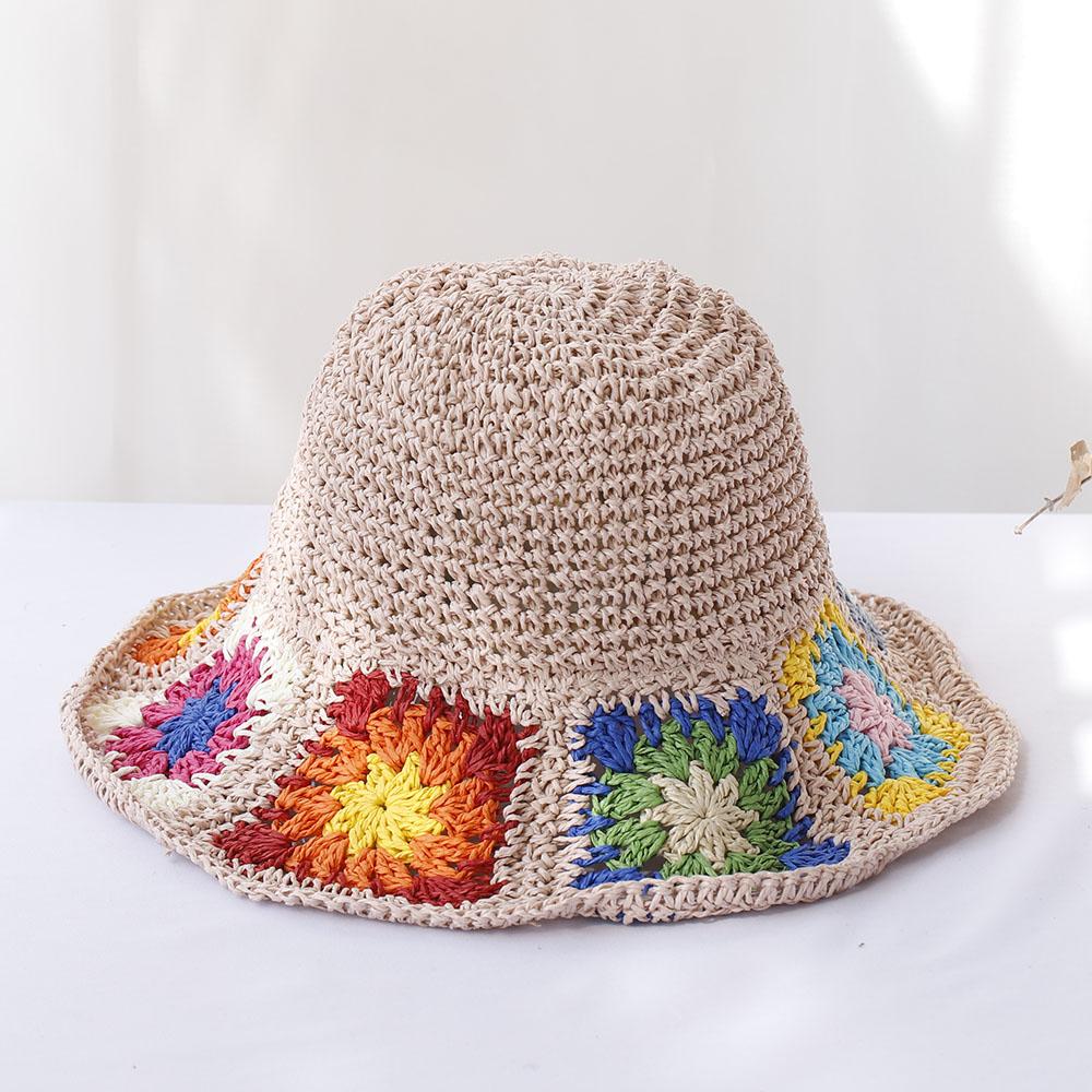 Chapeau-de-paille-a-carres-fleuris-picture-5