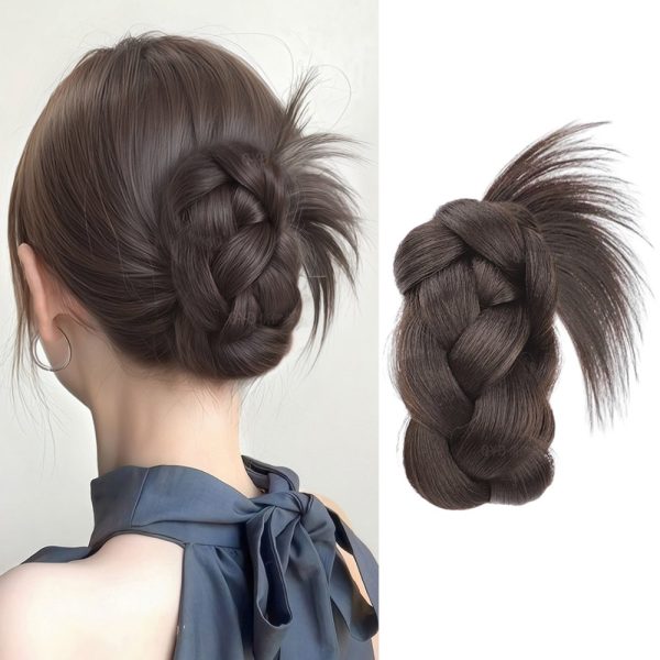 Chignon tressé à pince crabe