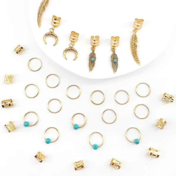 Lot de 31 bijoux de cheveux bohème
