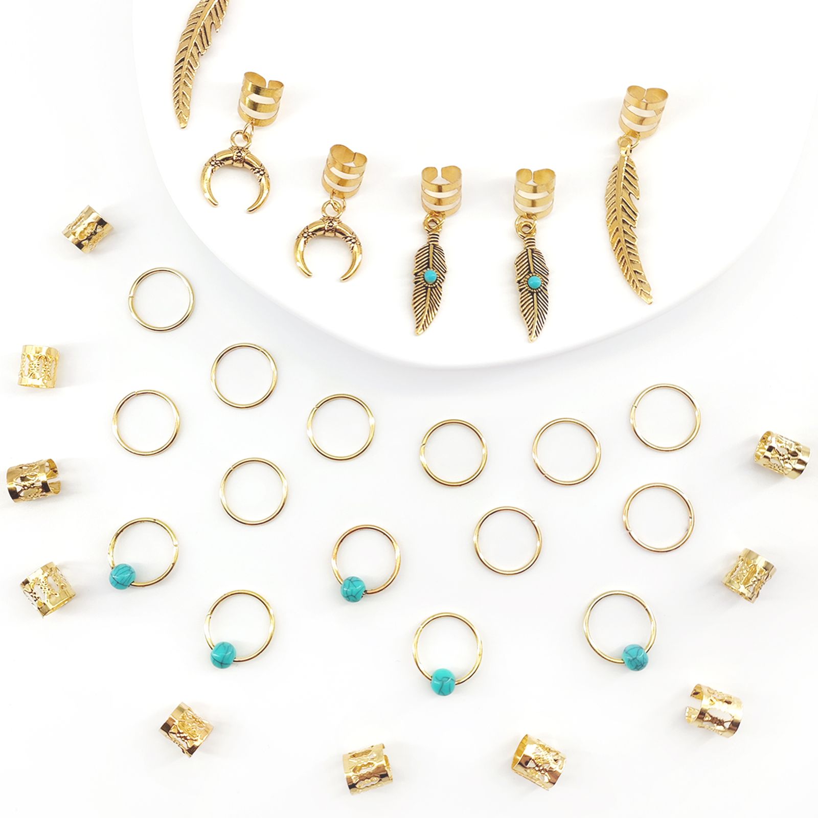 Lot-de-31-bijoux-de-cheveux-boheme-picture-1