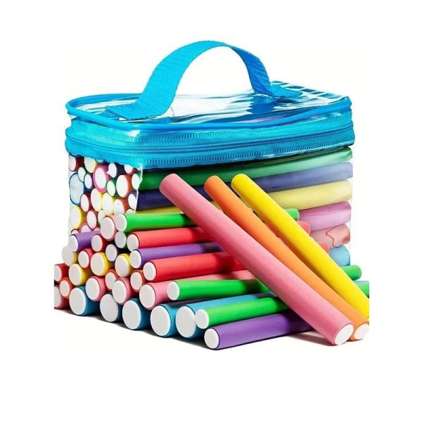 Lot de bigoudis mousse avec trousse