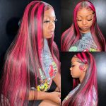 Perruque-lace-front-rose-mechee-noir-picture-2