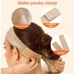 Neslystanti peruko juosta su reguliuojamu lipniuoju užsegimu