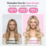 Escova térmica alisadora, modeladora e volumizadora com ecrã LED