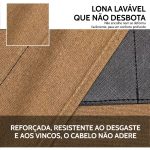 Avental de barbeiro em tela de algodão com alças cruzadas ajustáveis