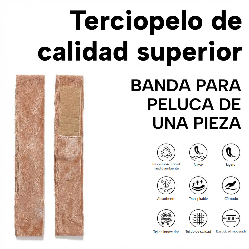 Cintillo antideslizante para peluca con velcro ajustable