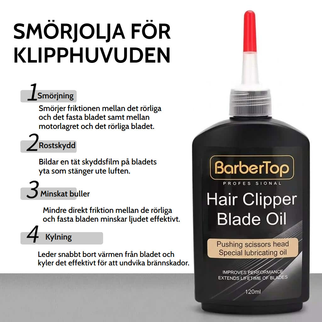 Smörjolja för trimmerblad på 120 ml