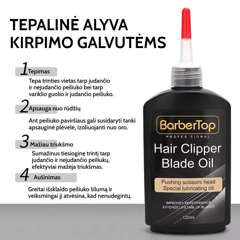 Tepamasis aliejus kirpimo mašinėlės peiliukams, 120 ml