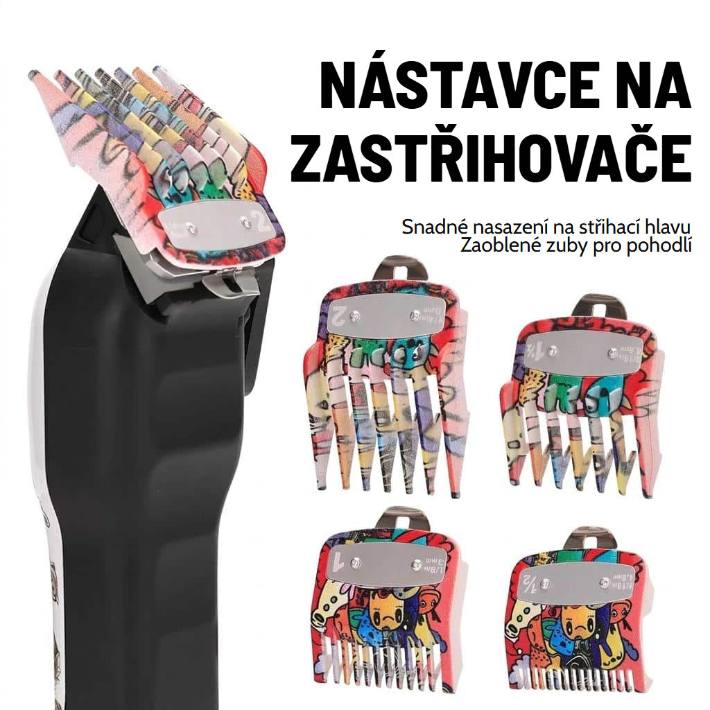 Sada nástavců na strojek s vícebarevnými vzory
