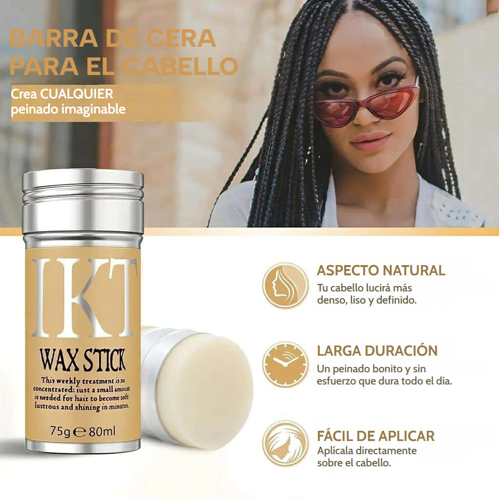 Stick de cera hidratante para el pelo con cera de abeja y aceite de aguacate