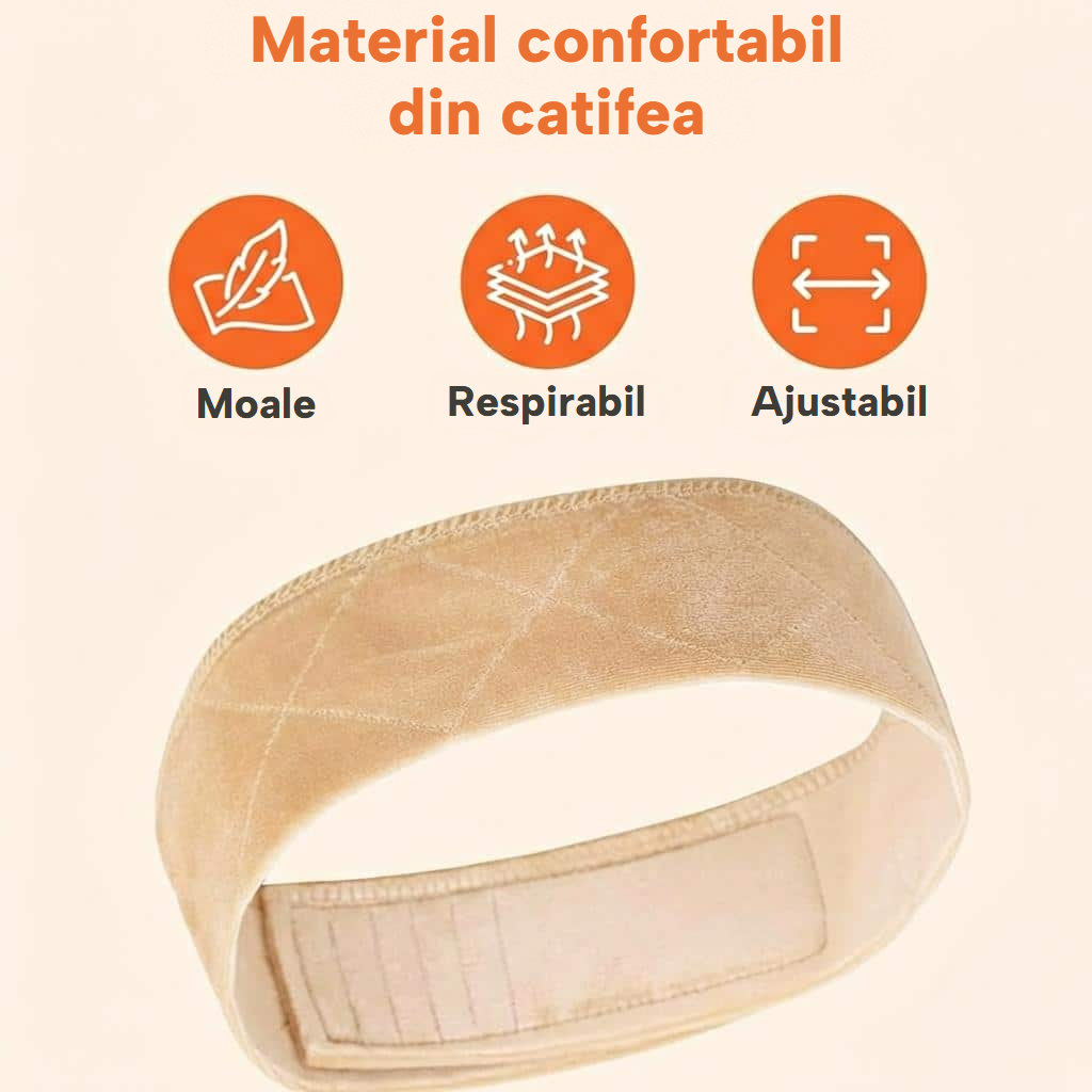 Bentiță antiderapantă pentru perucă cu velcro reglabil