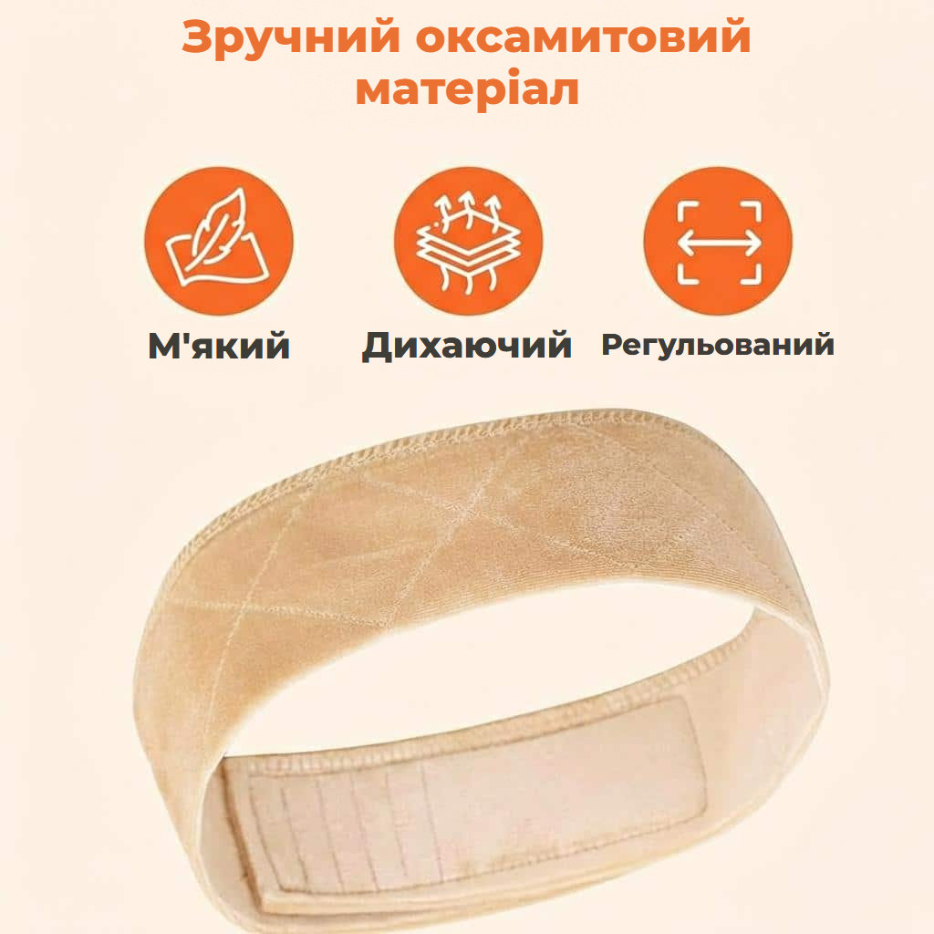 Нековзна пов’язка для перуки з регульованою липучкою