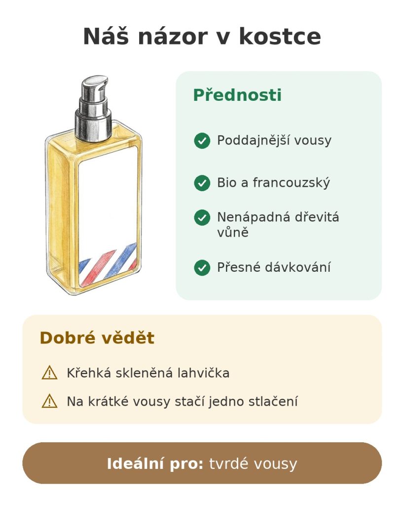 Náš názor v kostce na bio olej na vousy Sapiens