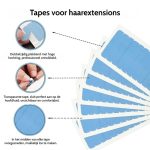 Dubbelzijdige kleefstrips voor extensions en pruiken