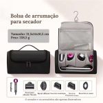Estojo de arrumação para secador e ferramentas de penteado - Preto