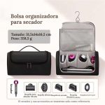 Estuche de almacenaje para secador de pelo y herramientas de peinado - Negro
