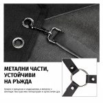 Бръснарска престилка от памучен плат с регулируеми кръстосани презрамки