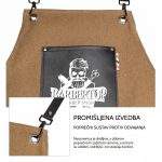 Brijačka pregača od pamučnog platna s podesivim prekriženim naramenicama