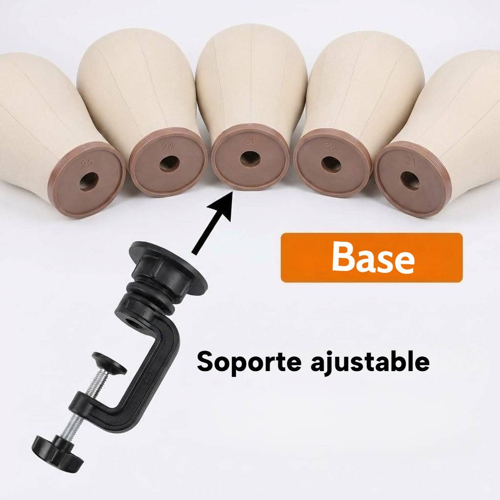 Kit de soporte de cabeza para peluca con accesorios