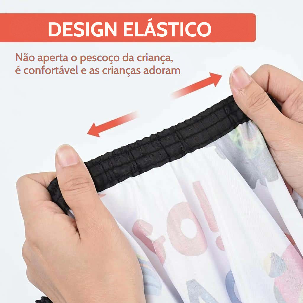 Capa de cabeleireiro infantil impermeável e antiestática com padrões