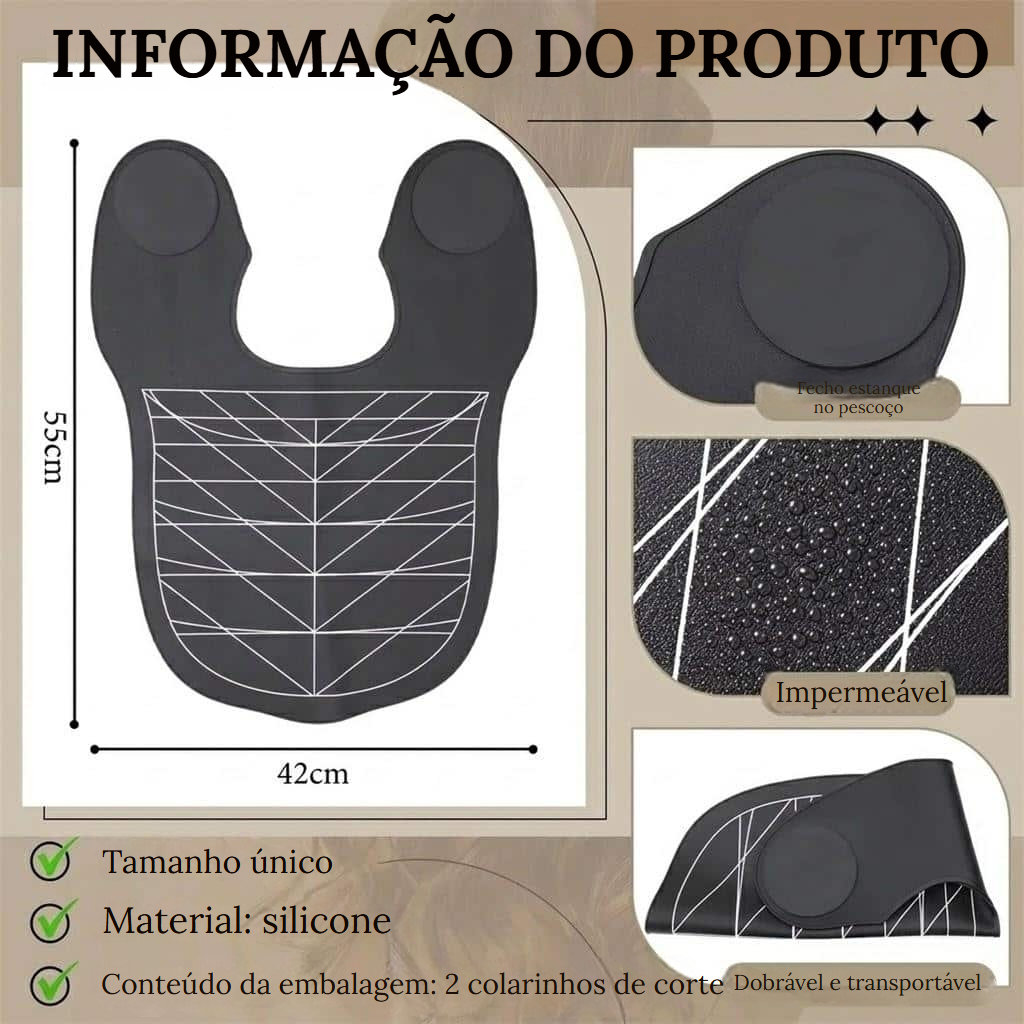 Capa de corte impermeável com padrão geométrico para salão