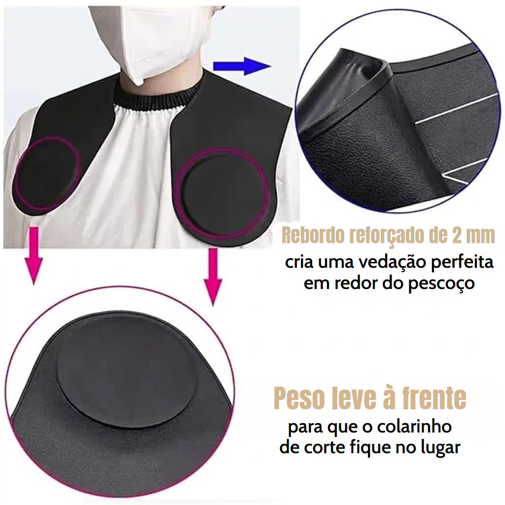 Capa de corte impermeável com padrão geométrico para salão