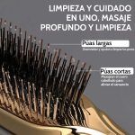 Cepillo de masaje del cuero cabelludo rosa con púas de nailon antiestáticas