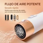 Cepillo secador de aire caliente con varios accesorios y potente flujo de aire para secar rápido todo tipo de cabello