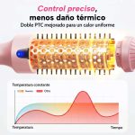 Cepillo térmico alisador, rizador y voluminizador con pantalla LED