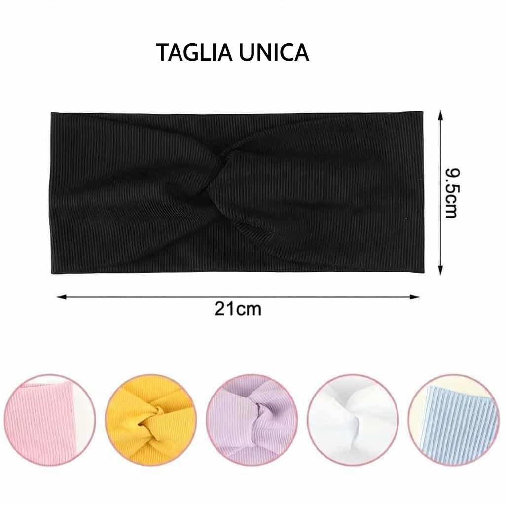 Fascia per capelli annodata da donna multicolore
