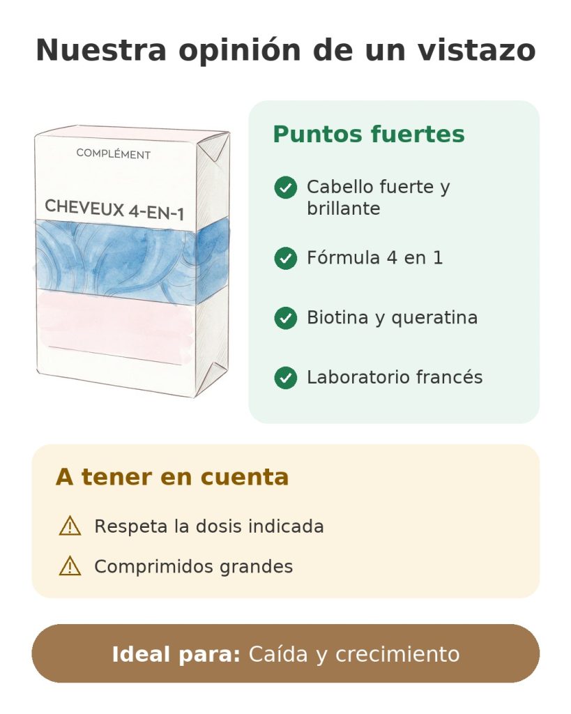 Nuestra opinión de un vistazo sobre el complemento capilar Granions Pro Keracys
