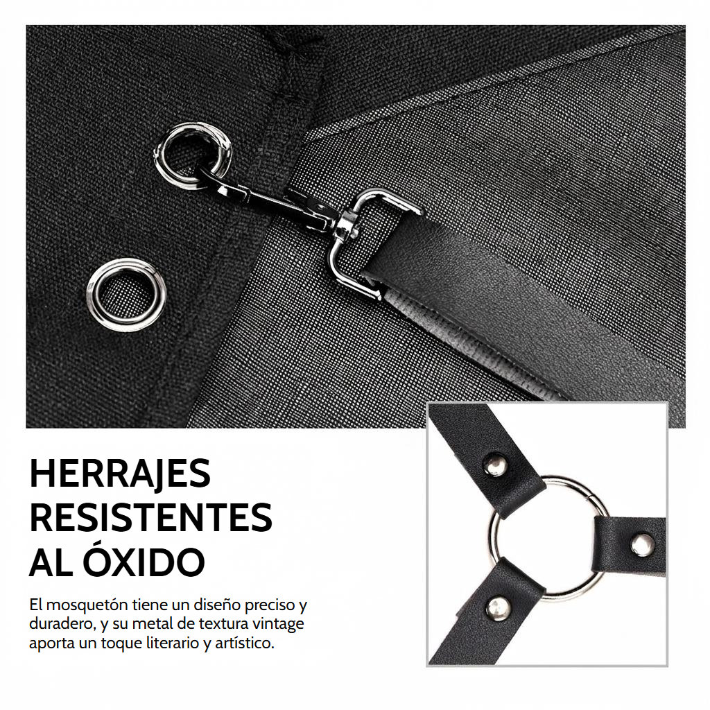 Delantal de barbero de lona de algodón con tirantes cruzados ajustables