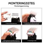 Set med trimmerkammar med flerfärgade mönster