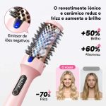 Escova térmica alisadora, modeladora e volumizadora com ecrã LED