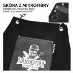 Fartuch barberski z bawełnianego płótna z regulowanymi szelkami krzyżowymi