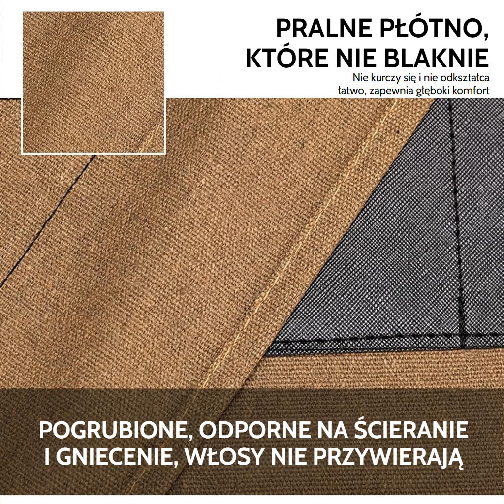 Fartuch barberski z bawełnianego płótna z regulowanymi szelkami krzyżowymi