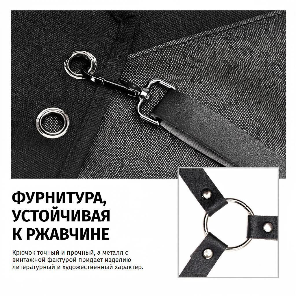 Фартук барбера из хлопкового полотна с регулируемыми перекрестными лямками