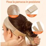 Fascia antiscivolo per parrucca con velcro regolabile