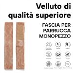 Fascia antiscivolo per parrucca con velcro regolabile
