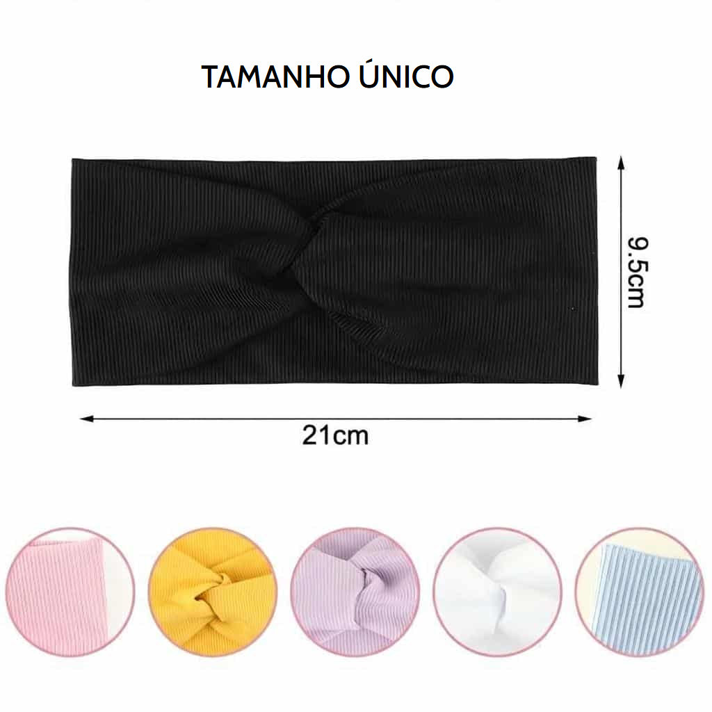 Fita de cabelo torcida para mulher multicolor