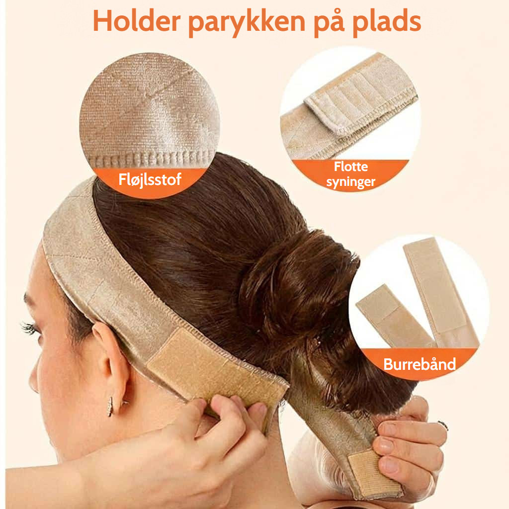 Skridsikkert parykbånd med justerbar velcro