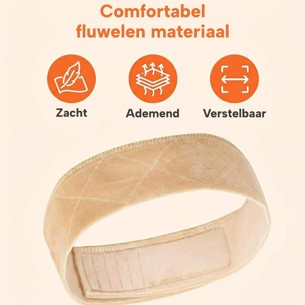 Antislip pruikenband met verstelbaar klittenband