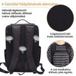 Professzionális sminkes és hajformázóeszköz-hátizsák állítható rekeszekkel
