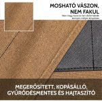 Pamutvászon borbélykötény állítható keresztpánttal