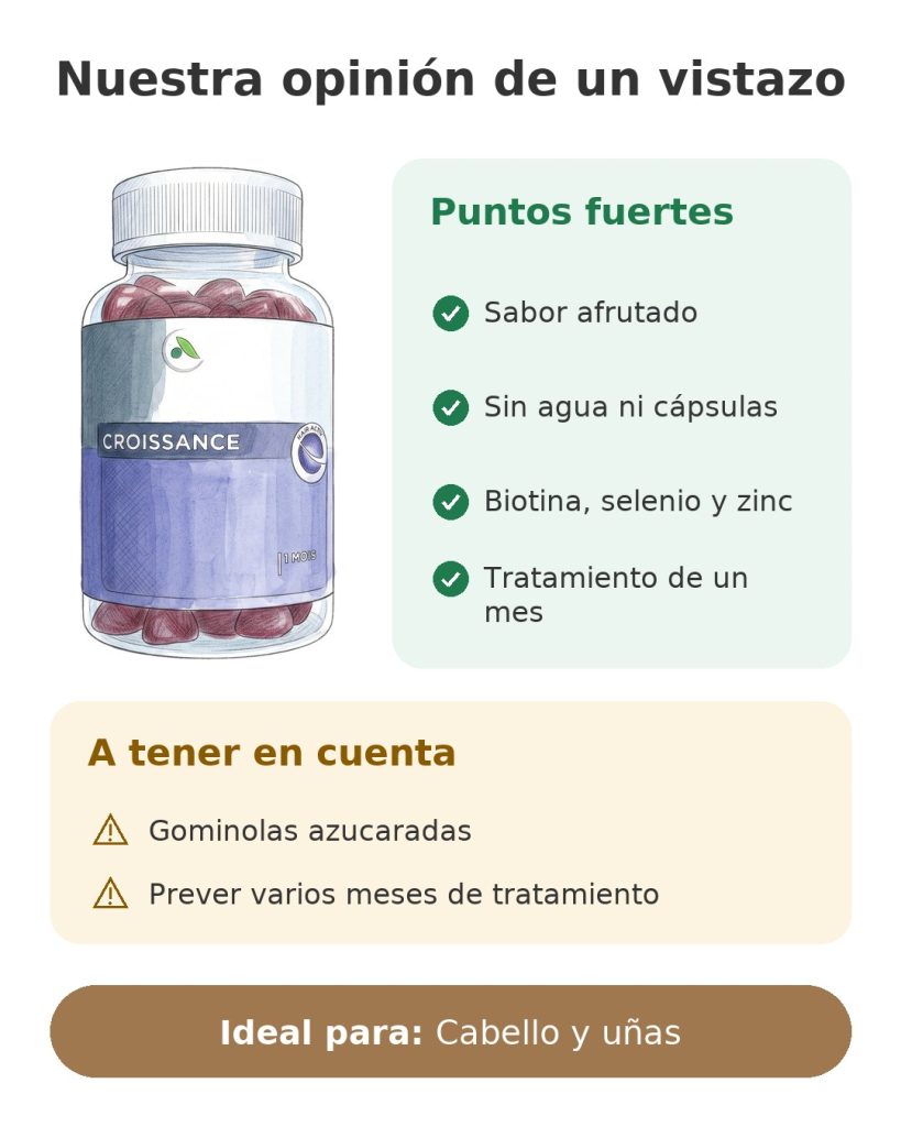 Nuestra opinión de un vistazo sobre las gominolas Forcapil con biotina, selenio y zinc