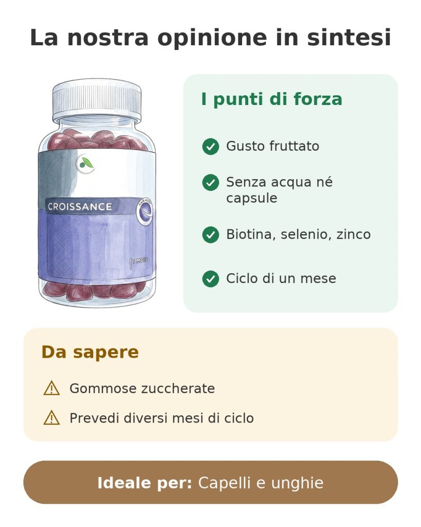 La nostra opinione in sintesi sulle gommose Forcapil con biotina, selenio e zinco