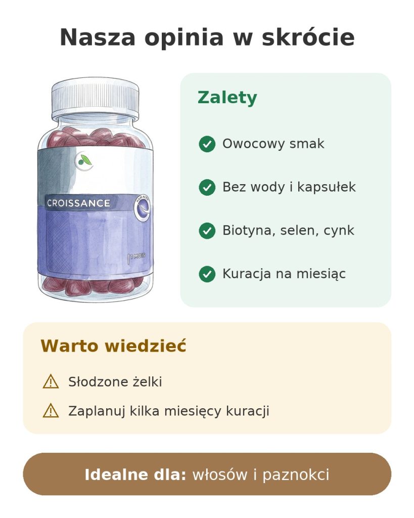 Nasza opinia w skrócie o żelkach Forcapil z biotyną, selenem i cynkiem