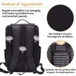 Professionel rygsæk til makeup og stylingværktøj med justerbare rum