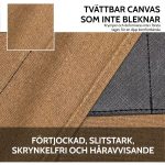 Barberarförkläde i bomullscanvas med justerbara korsade axelremmar