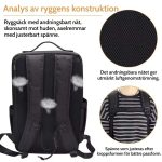 Professionell ryggsäck för smink och stylingverktyg med justerbara fack